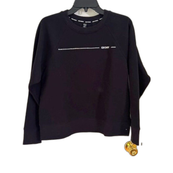 DKNYC Tops - DKNY Sport Women's Black Rhinetone Sweatshirt Sz S